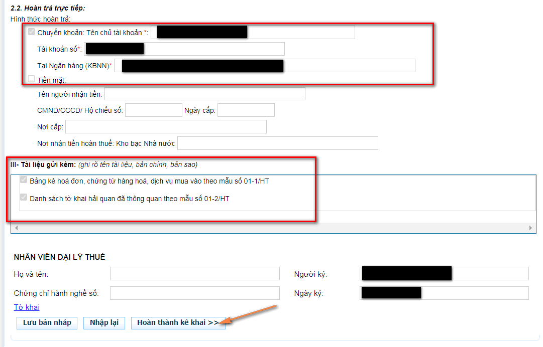 Hoàn thuế GTGT hàng xuất khẩu 03